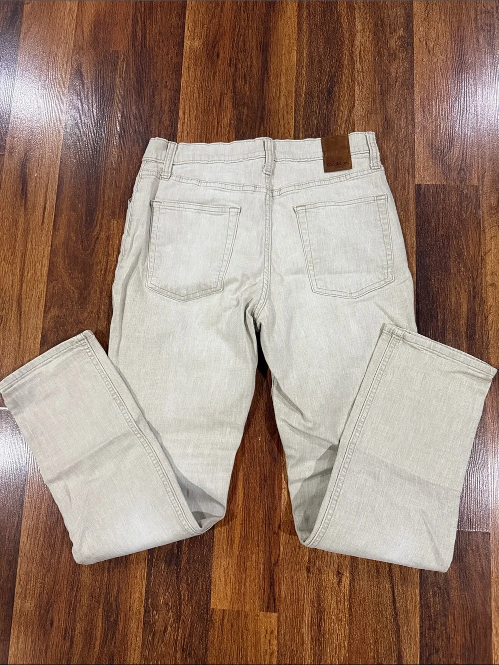 Men's Beige Slim Straight Jeans - Goodfellow